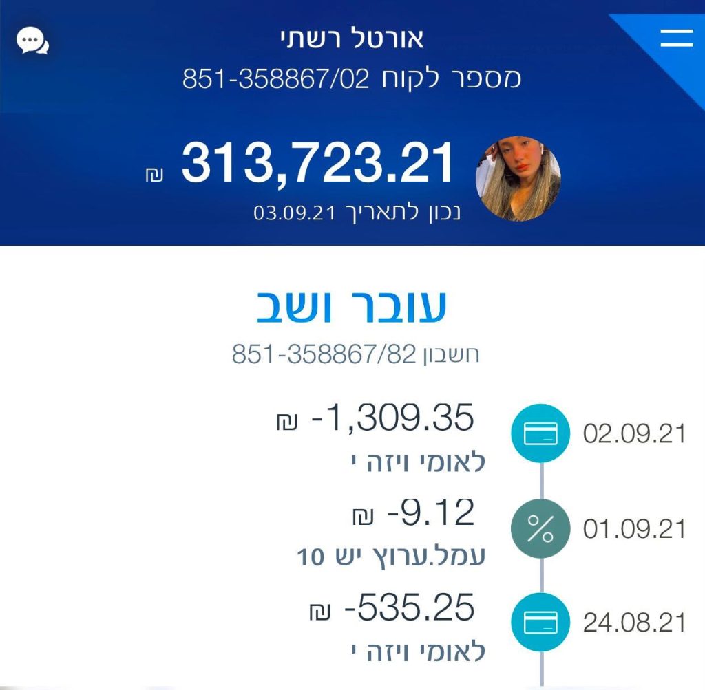 סקרינשוט של הפיקדון